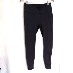 hind Black Midrise Athletic Jogger Pants Ankle Length Size Medium